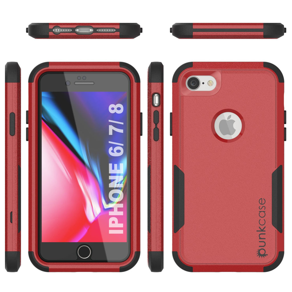 Punkcase for iPhone 8 Belt Clip Multilayer Holster Case [Patron Series] [Red-Black] (Color in image: Mint)