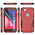 Punkcase for iPhone 8 Belt Clip Multilayer Holster Case [Patron Series] [Red-Black] (Color in image: Mint)