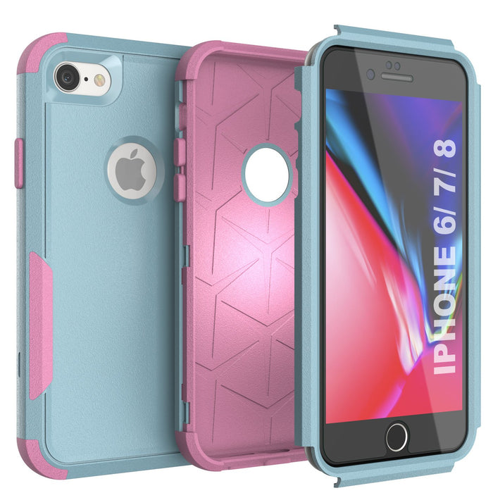 Punkcase for iPhone 6 Belt Clip Multilayer Holster Case [Patron Series] [Mint-Pink] 