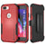 Punkcase for iPhone 8+ Plus Belt Clip Multilayer Holster Case [Patron Series] [Red-Black] (Color in image: Red-Black)