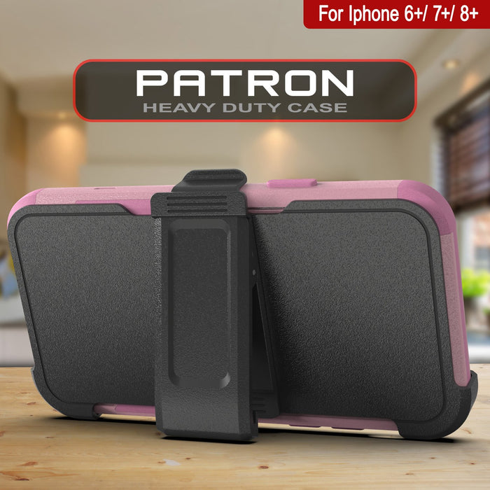 Punkcase for iPhone 6+ Plus Belt Clip Multilayer Holster Case [Patron Series] [Pink] (Color in image: Mint)