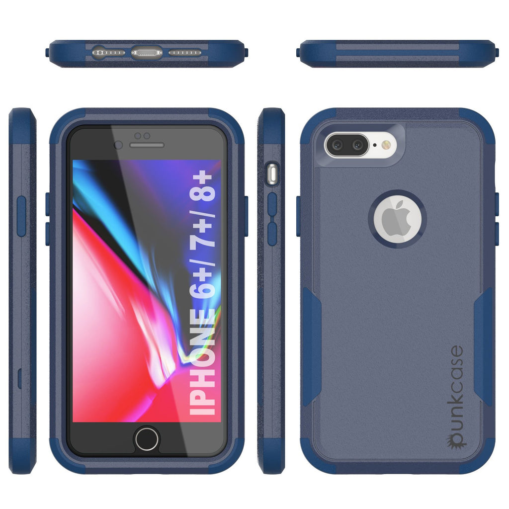 Punkcase for iPhone 6+ Plus Belt Clip Multilayer Holster Case [Patron Series] [Navy] (Color in image: Mint-Pink)