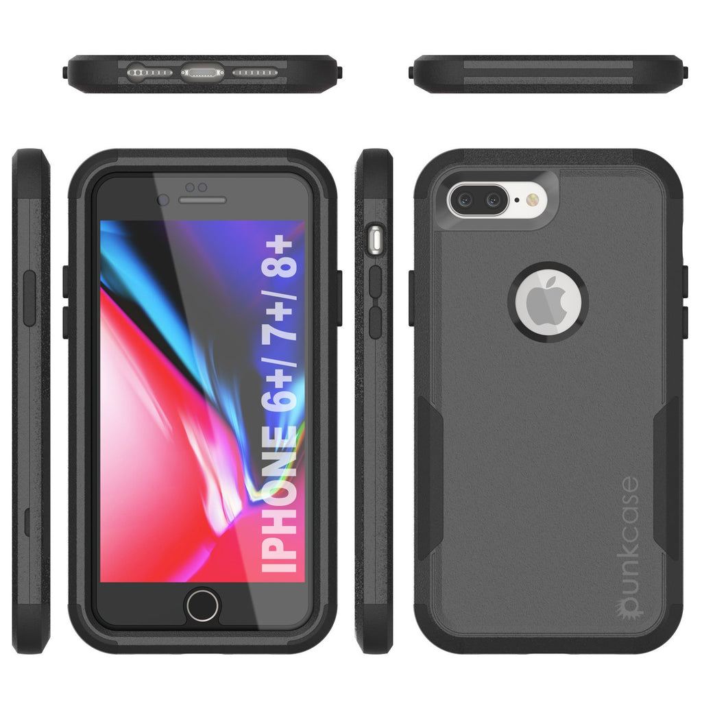 Punkcase for iPhone 7+ Plus Belt Clip Multilayer Holster Case [Patron Series] [Black] (Color in image: Mint-Pink)