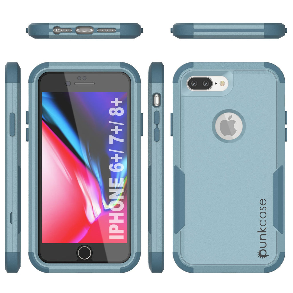 Punkcase for iPhone 8+ Plus Belt Clip Multilayer Holster Case [Patron Series] [Mint] (Color in image: Pink)