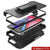 Punkcase for iPhone 8+ Plus Belt Clip Multilayer Holster Case [Patron Series] [Black] 