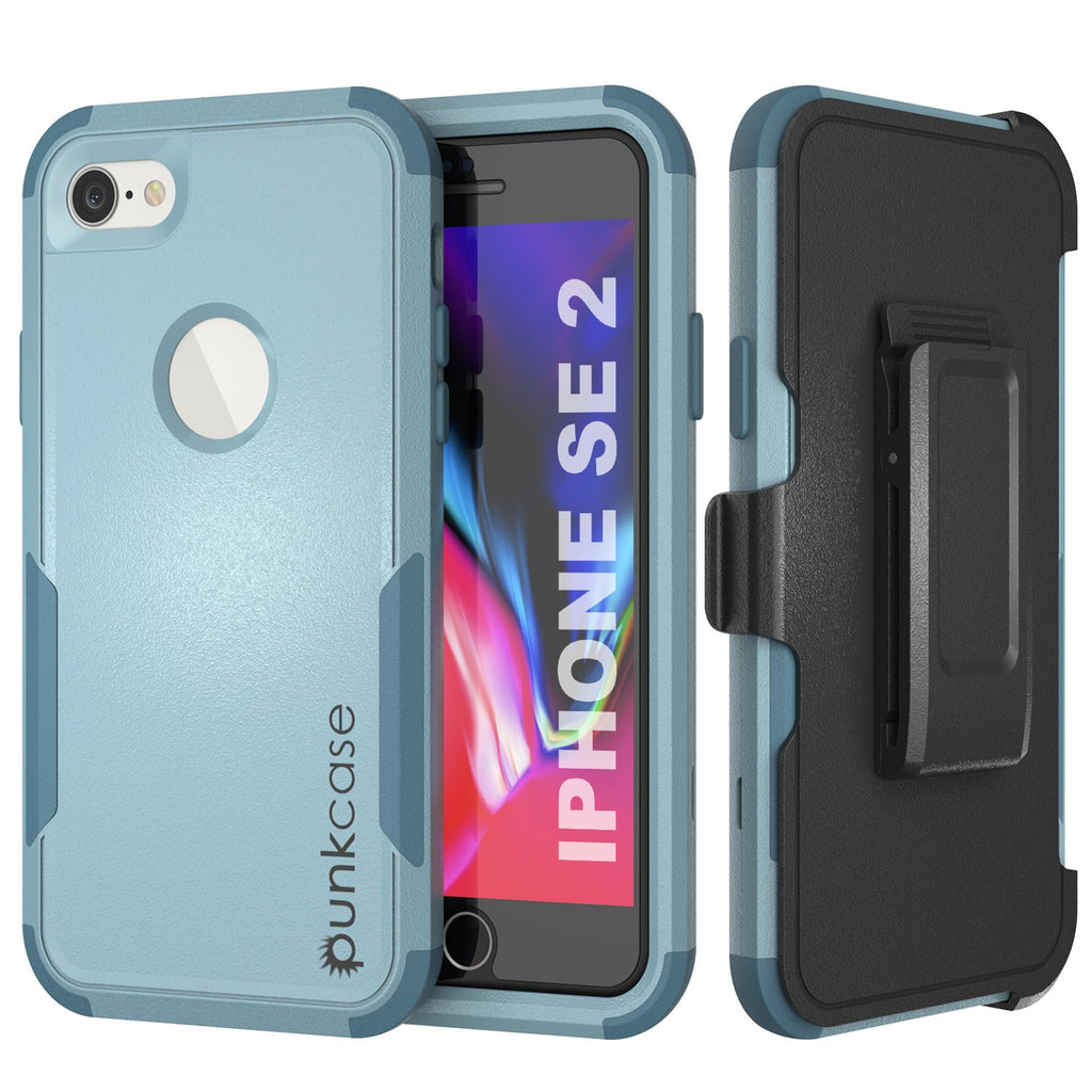 Punkcase for iPhone SE Belt Clip Multilayer Holster Case [Patron Series] [Mint] (Color in image: Mint)