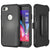 Punkcase for iPhone SE Belt Clip Multilayer Holster Case [Patron Series] [Black] (Color in image: Black)