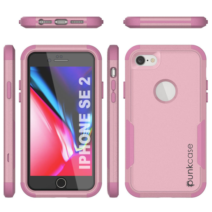 Punkcase for iPhone SE Belt Clip Multilayer Holster Case [Patron Series] [Pink] (Color in image: Black)
