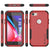 Punkcase for iPhone SE Belt Clip Multilayer Holster Case [Patron Series] [Red-Black] (Color in image: Mint)