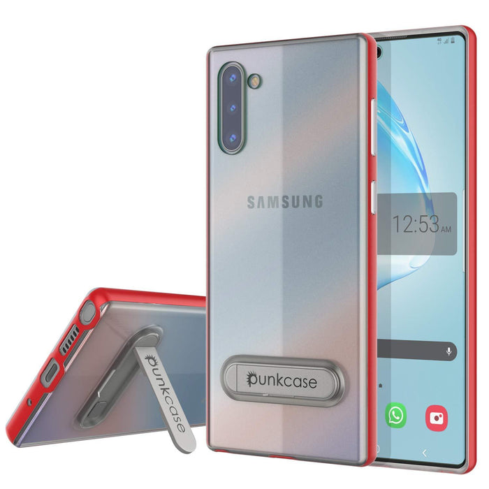 Galaxy Note 10 Lucid 3.0 PunkCase Armor Cover w/Integrated Kickstand and Screen Protector [Red] (Color in image: Red)