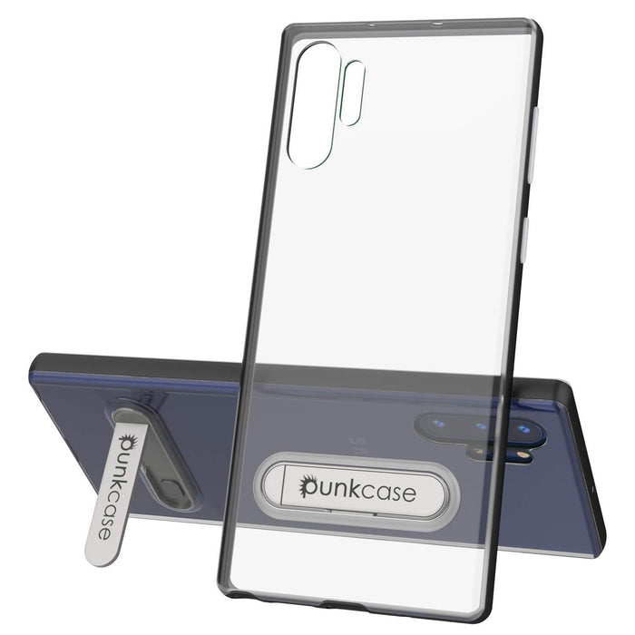 Galaxy Note 10+ Plus Lucid 3.0 PunkCase Armor Cover w/Integrated Kickstand and Screen Protector [Black] (Color in image: Silver)