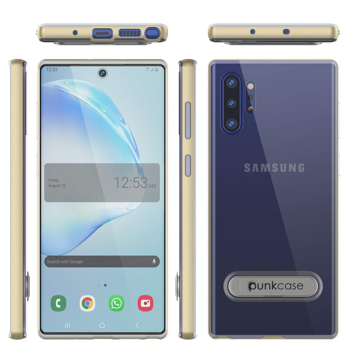 Galaxy Note 10+ Plus Lucid 3.0 PunkCase Armor Cover w/Integrated Kickstand and Screen Protector [Gold] (Color in image: Blue)
