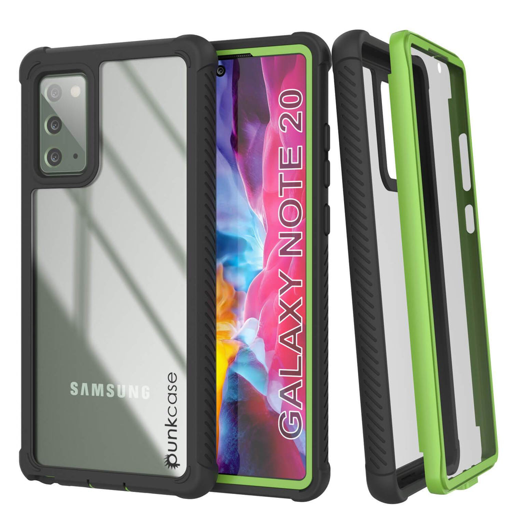 Punkcase Galaxy Note 20 Case, [Spartan Series] Light Green Rugged Heavy Duty Cover W/Built in Screen Protector (Color in image: Light Blue)