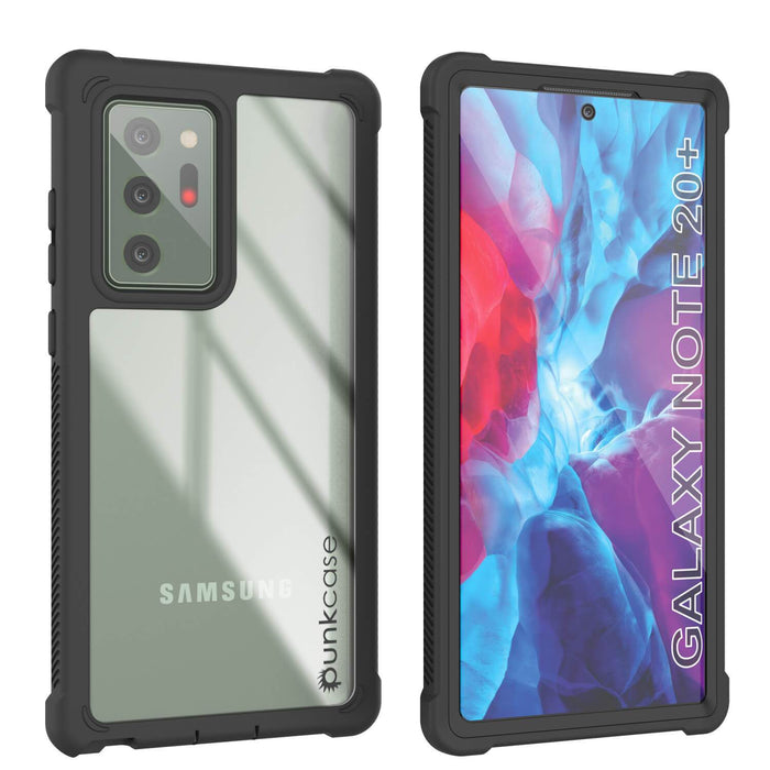 Punkcase Galaxy Note 20 Ultra Case, [Spartan Series] Clear Rugged Heavy Duty Cover W/Built in Screen Protector (Color in image: Clear)