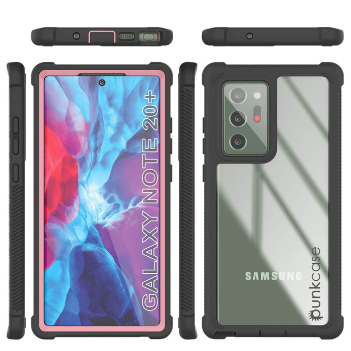 Punkcase Galaxy Note 20 Ultra Case, [Spartan Series] Pink Rugged Heavy Duty Cover W/Built in Screen Protector (Color in image: Red)