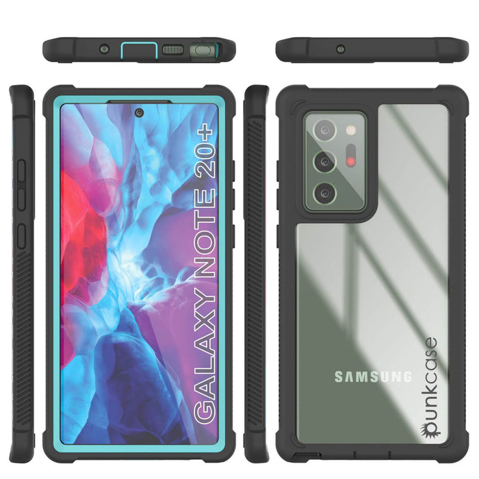 Punkcase Galaxy Note 20 Ultra Case, [Spartan Series] Teal Rugged Heavy Duty Cover W/Built in Screen Protector (Color in image: Red)