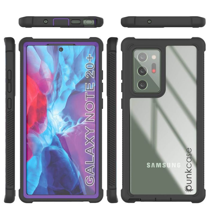 Punkcase Galaxy Note 20 Ultra Case, [Spartan Series] Purple Rugged Heavy Duty Cover W/Built in Screen Protector (Color in image: Red)