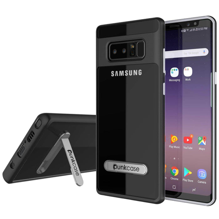 Galaxy Note 8 Case, PUNKcase [LUCID 3.0 Series] Armor Cover w/Integrated Kickstand [Black] (Color in image: Black)