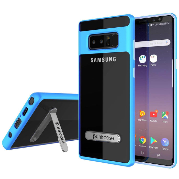 Galaxy Note 8 Case, PUNKcase [LUCID 3.0 Series] Armor Cover w/Integrated Kickstand [Blue] (Color in image: Blue)