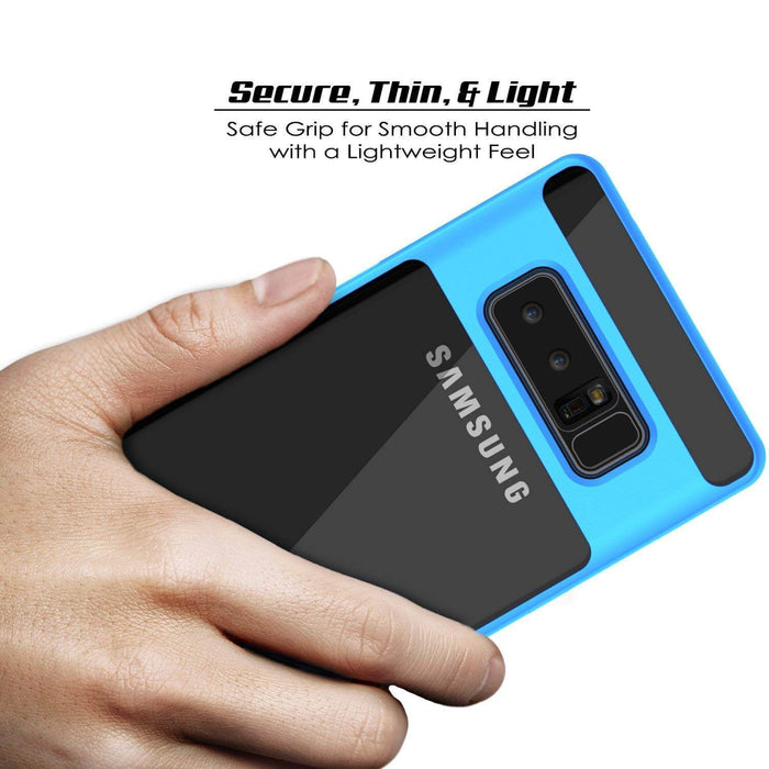 Galaxy Note 8 Case, PUNKcase [LUCID 3.0 Series] Armor Cover w/Integrated Kickstand [Blue] (Color in image: Black)