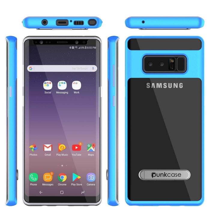 Galaxy Note 8 Case, PUNKcase [LUCID 3.0 Series] Armor Cover w/Integrated Kickstand [Blue] (Color in image: Teal)