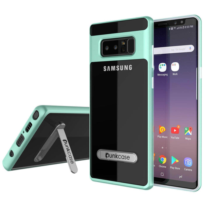 Galaxy Note 8 Case, PUNKcase [LUCID 3.0 Series] Armor Cover w/Integrated Kickstand [Teal] (Color in image: Teal)