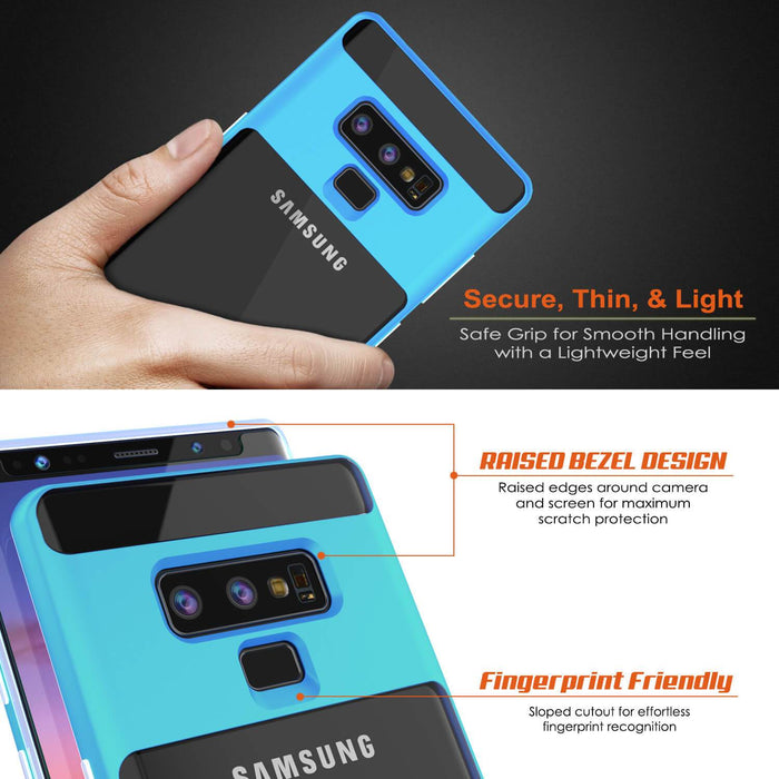 Galaxy Note 9 Lucid 3.0 PunkCase Armor Cover w/Integrated Kickstand and Screen Protector [Blue] (Color in image: Gold)