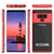 Galaxy Note 9 Lucid 3.0 PunkCase Armor Cover w/Integrated Kickstand and Screen Protector [Red] (Color in image: Silver)