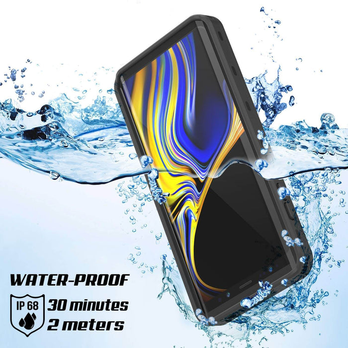 PunkCase Galaxy Note 9 Waterproof Case, [KickStud Series] Armor Cover [Black] (Color in image: White)