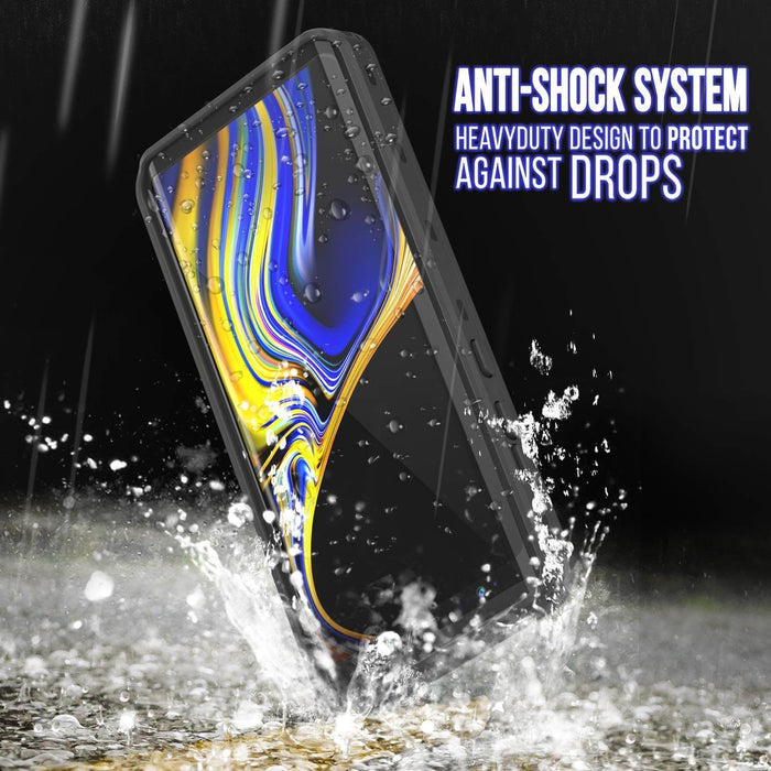 PunkCase Galaxy Note 9 Waterproof Case, [KickStud Series] Armor Cover [Black] (Color in image: Teal)
