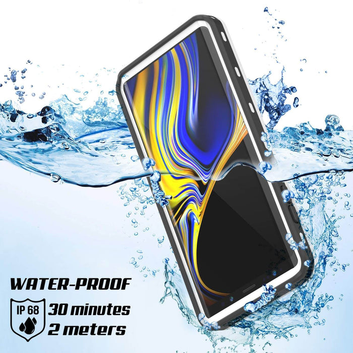 PunkCase Galaxy Note 9 Waterproof Case, [KickStud Series] Armor Cover [White] (Color in image: Teal)