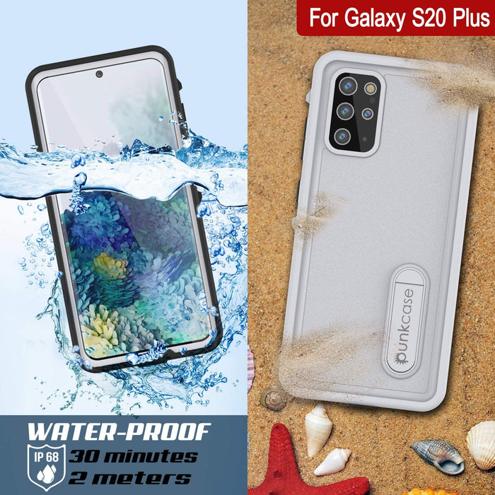 Galaxy S20+ Plus Waterproof Case, Punkcase [KickStud Series] Armor Cover [White] (Color in image: Pink)