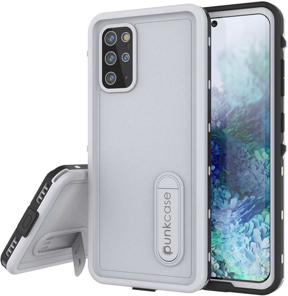 Galaxy S20+ Plus Waterproof Case, Punkcase [KickStud Series] Armor Cover [White] (Color in image: White)