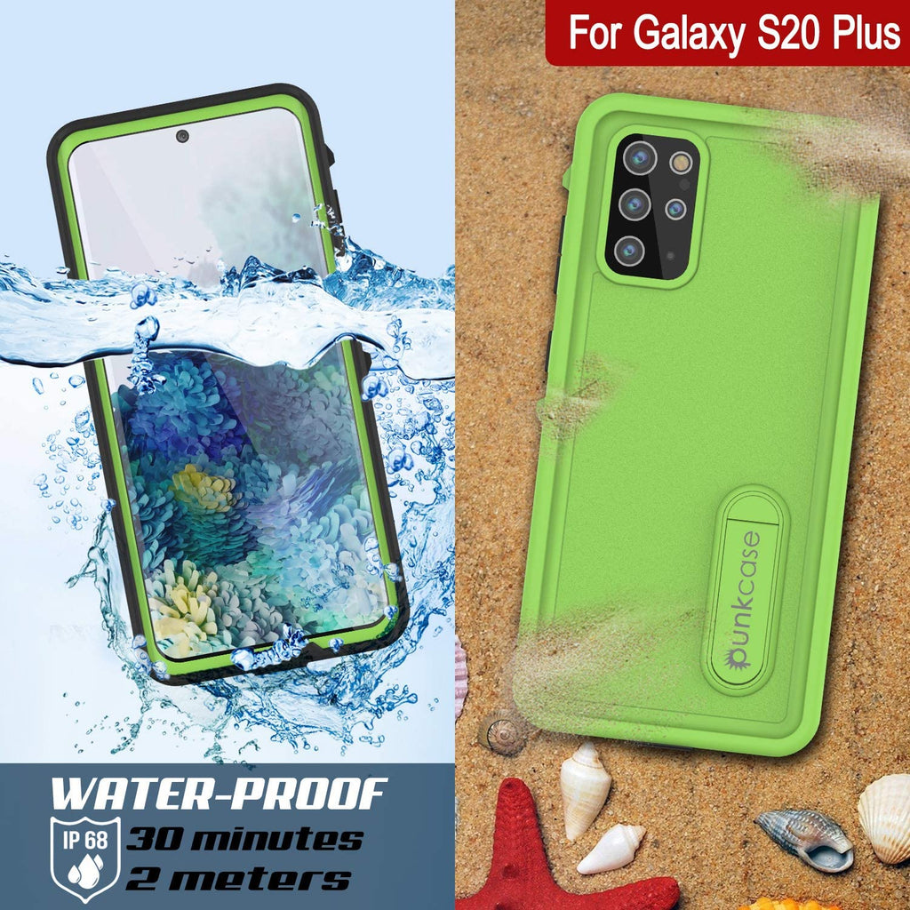 Galaxy S20+ Plus Waterproof Case, Punkcase [KickStud Series] Armor Cover [Light Green] (Color in image: Teal)