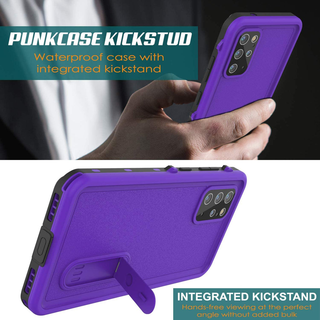 Galaxy S20+ Plus Waterproof Case, Punkcase [KickStud Series] Armor Cover [Purple] (Color in image: Pink)