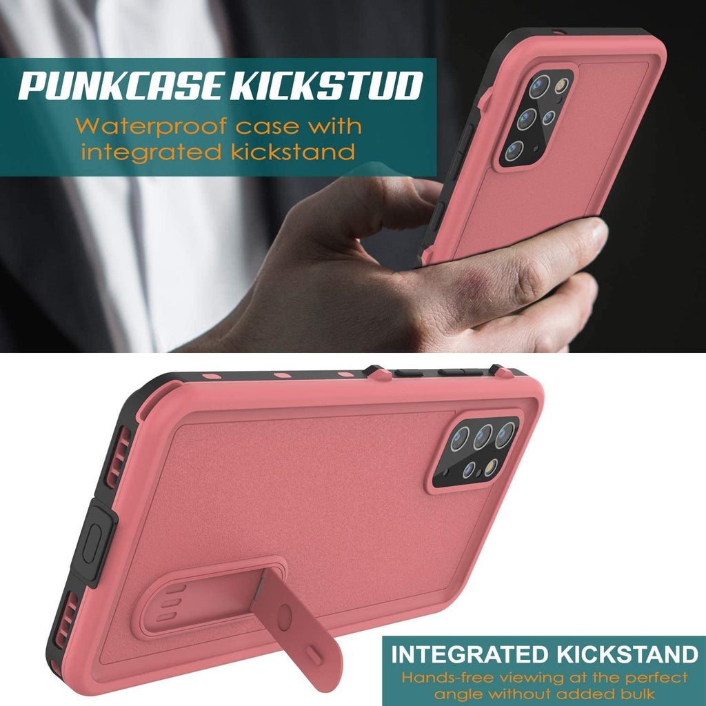 Galaxy S20+ Plus Waterproof Case, Punkcase [KickStud Series] Armor Cover [Pink] (Color in image: Light Green)