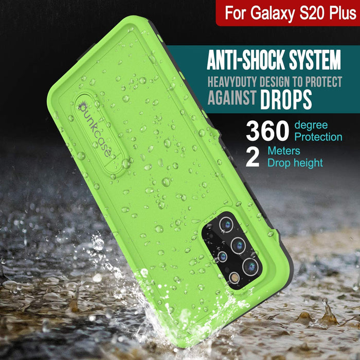 Galaxy S20+ Plus Waterproof Case, Punkcase [KickStud Series] Armor Cover [Light Green] (Color in image: Pink)