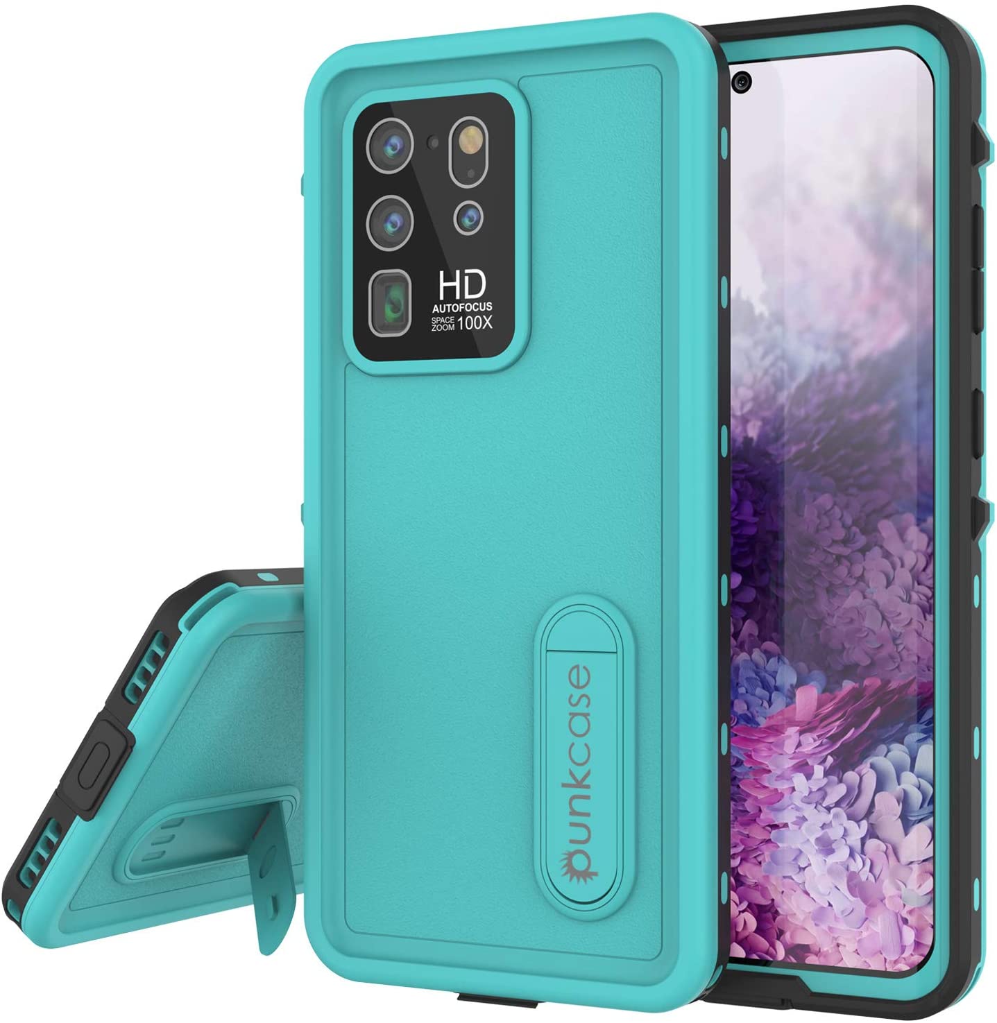 Galaxy S20 Ultra Waterproof Case, Punkcase [KickStud Series] Armor Cover [Teal] (Color in image: Teal)