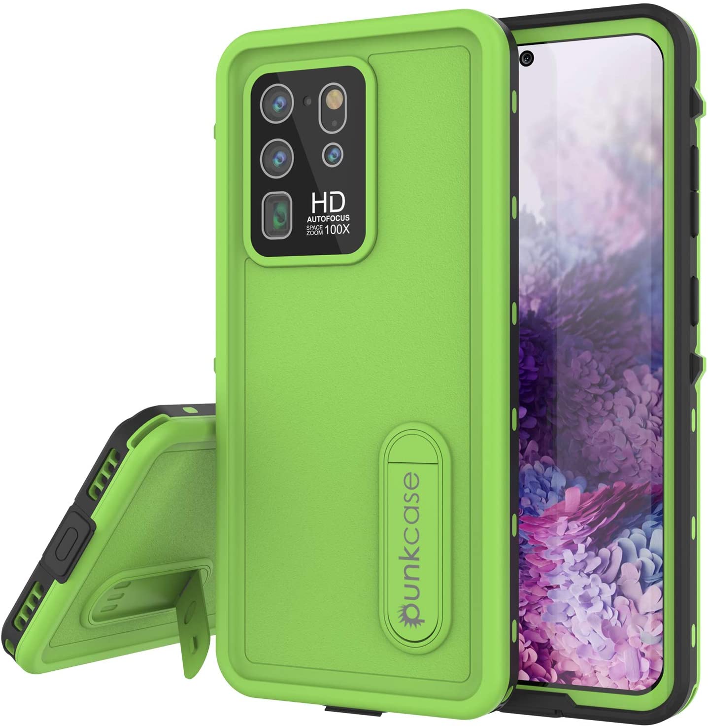 Galaxy S20 Ultra Waterproof Case, Punkcase [KickStud Series] Armor Cover [Light Green] (Color in image: Light Green)