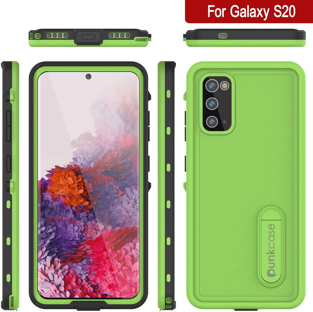 Galaxy S20 Waterproof Case, Punkcase [KickStud Series] Armor Cover [Light Green] (Color in image: Purple)