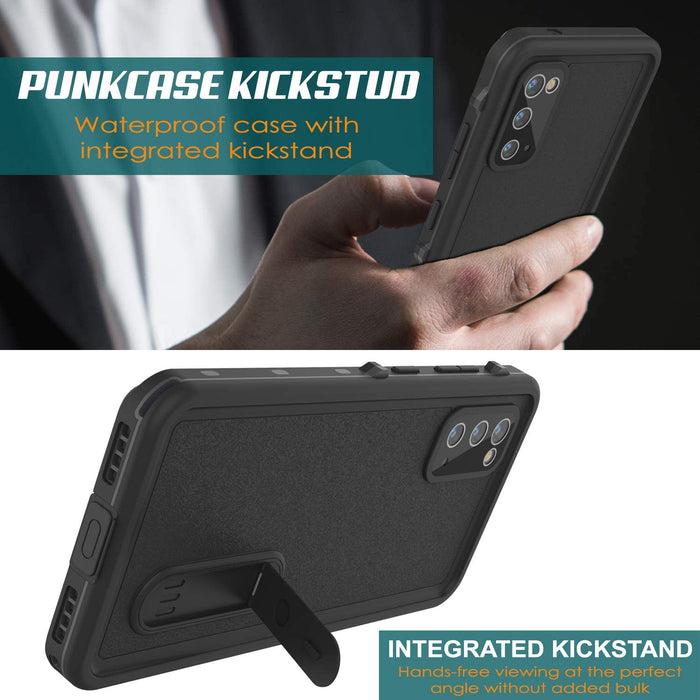 Galaxy S20 Waterproof Case, Punkcase [KickStud Series] Armor Cover [Black] (Color in image: Pink)