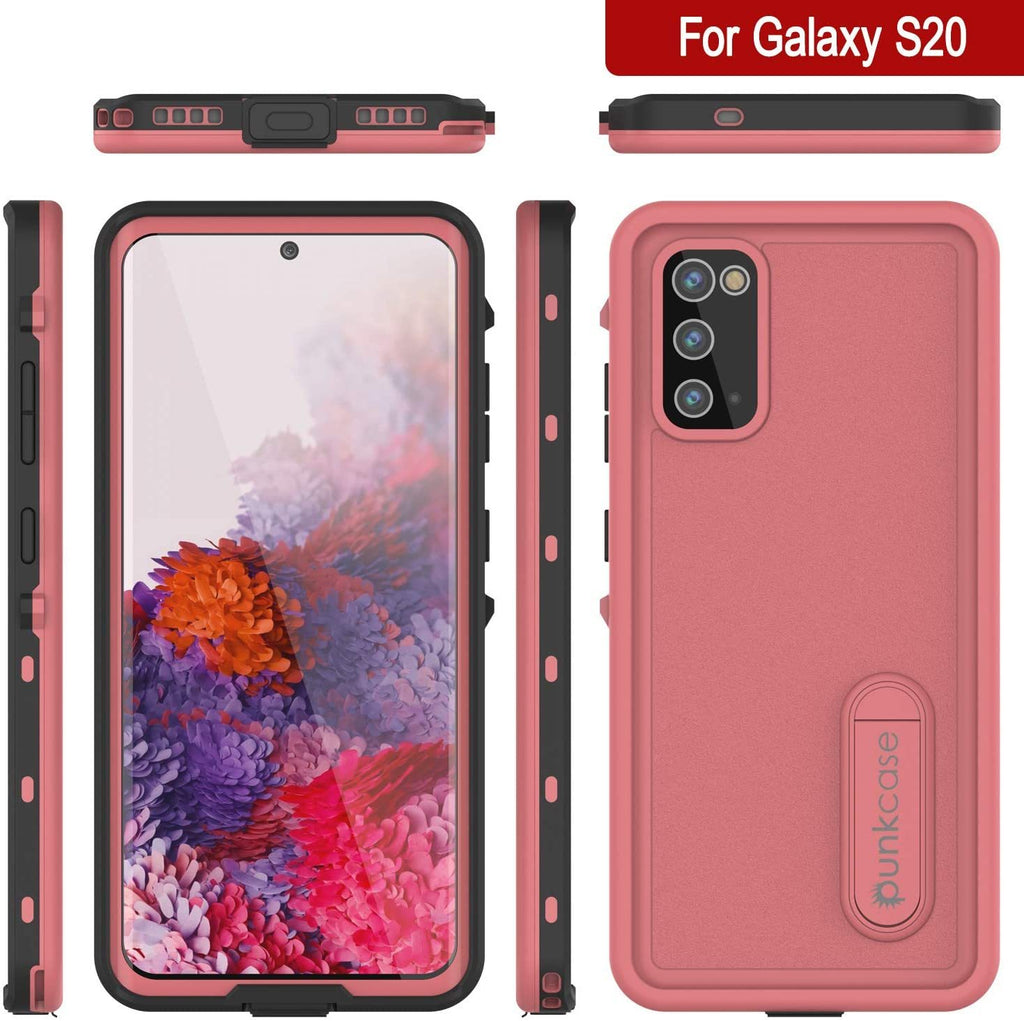 Galaxy S20 Waterproof Case, Punkcase [KickStud Series] Armor Cover [Pink] (Color in image: Purple)