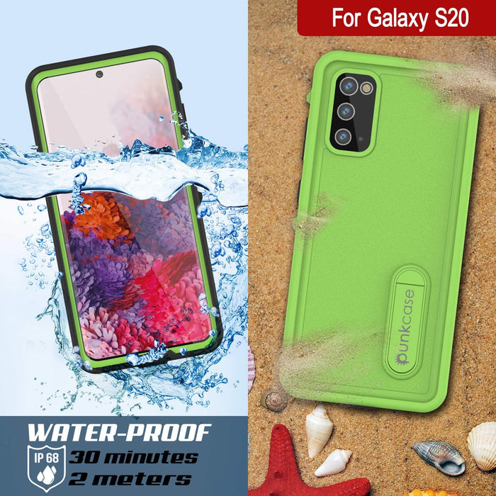 Galaxy S20 Waterproof Case, Punkcase [KickStud Series] Armor Cover [Light Green] (Color in image: Teal)