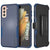 Punkcase for Galaxy S21 5G Belt Clip Multilayer Holster Case [Patron Series] [Navy] (Color in image: Navy)