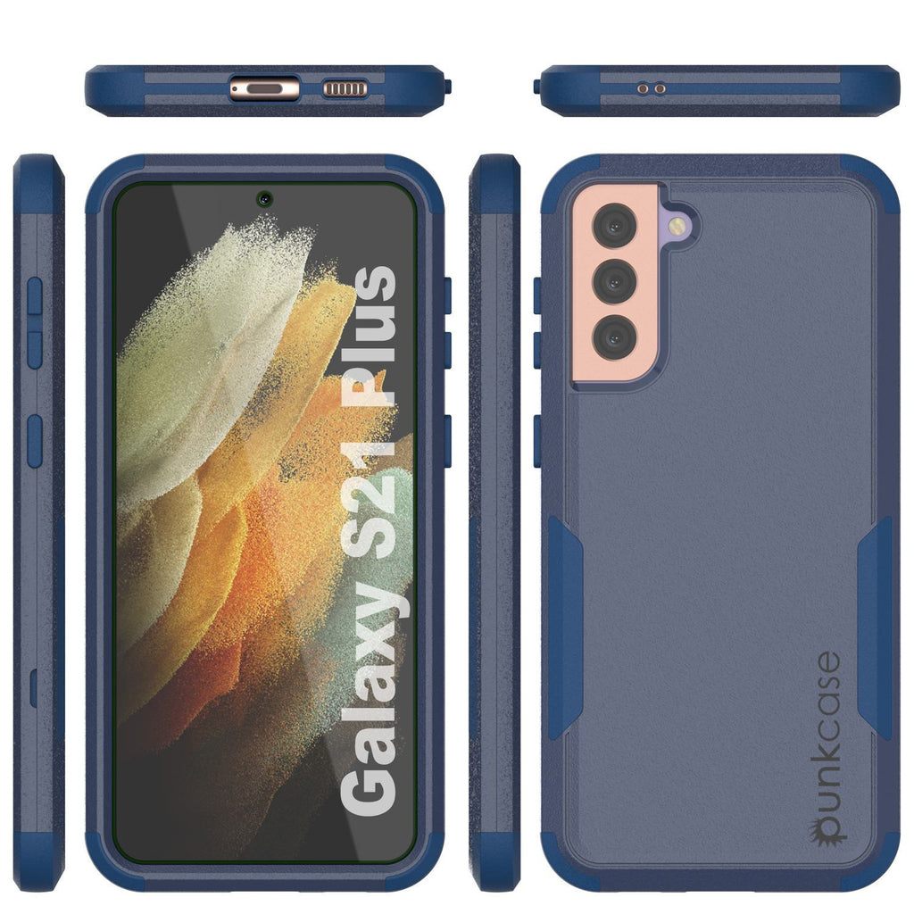 Punkcase for Galaxy S21+ Plus 5G Belt Clip Multilayer Holster Case [Patron Series] [Navy] (Color in image: Mint-Pink)