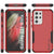 Punkcase for Galaxy S21 Ultra 5G Belt Clip Multilayer Holster Case [Patron Series] [Red-Black] (Color in image: Mint)