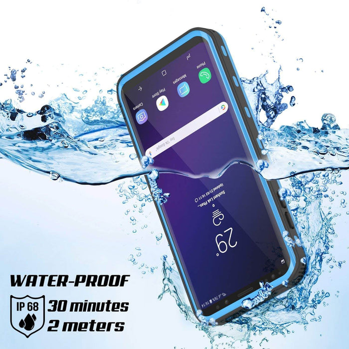 Galaxy S9 Plus Waterproof Case, Punkcase [KickStud Series] Armor Cover [LIGHT BLUE] (Color in image: Green)