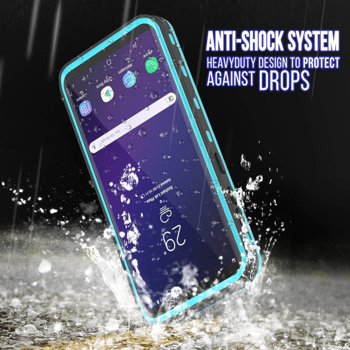 Galaxy S9 Plus Waterproof Case, Punkcase [KickStud Series] Armor Cover [TEAL] (Color in image: Light Green)