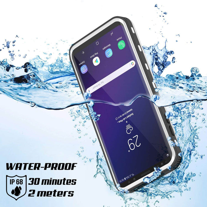 Galaxy S9 Plus Waterproof Case, Punkcase [KickStud Series] Armor Cover [WHITE] (Color in image: Teal)