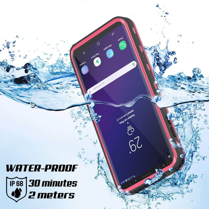 Galaxy S9 Waterproof Case, Punkcase [KickStud Series] Armor Cover [PINK] (Color in image: Light Blue)